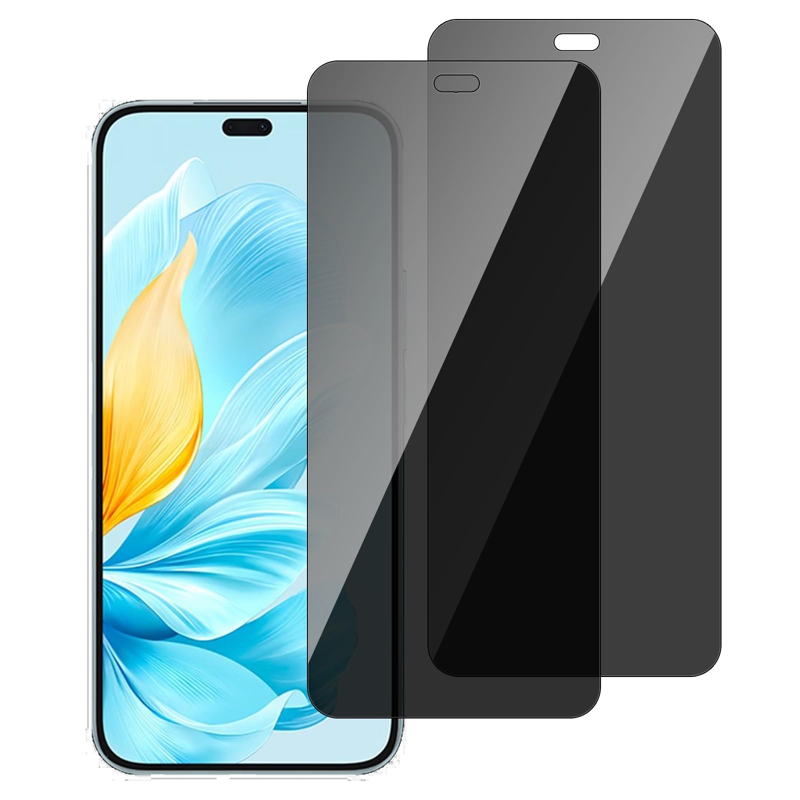 chejuza Privacy Screen Protector for Honor 200 Lite / X8b /Honor 400 lite [2 Pieces], 9H Hardness, Full Coverage Anti Spy Tempered Glass, HD Screen Protector