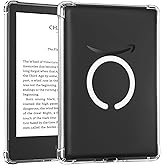 CoBak Magnetic Clear Case for 6" Kindle 2024 and 2022 (11 Generation) | Compatible with PopSockets/UGREEN/Anker Magnetic Grip and Stand, Lightweight, Clear White Ring