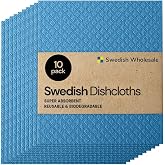 Homaxy Swedish Dishcloths For Kitchen, 10 Pack Reusable And Washable