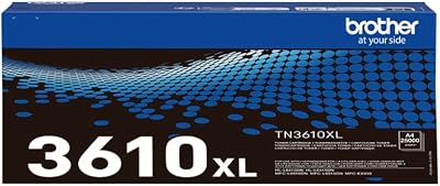 Brother TN3610XL Toner Cartridge Black High Yield Up to 25000 Pages Genuine