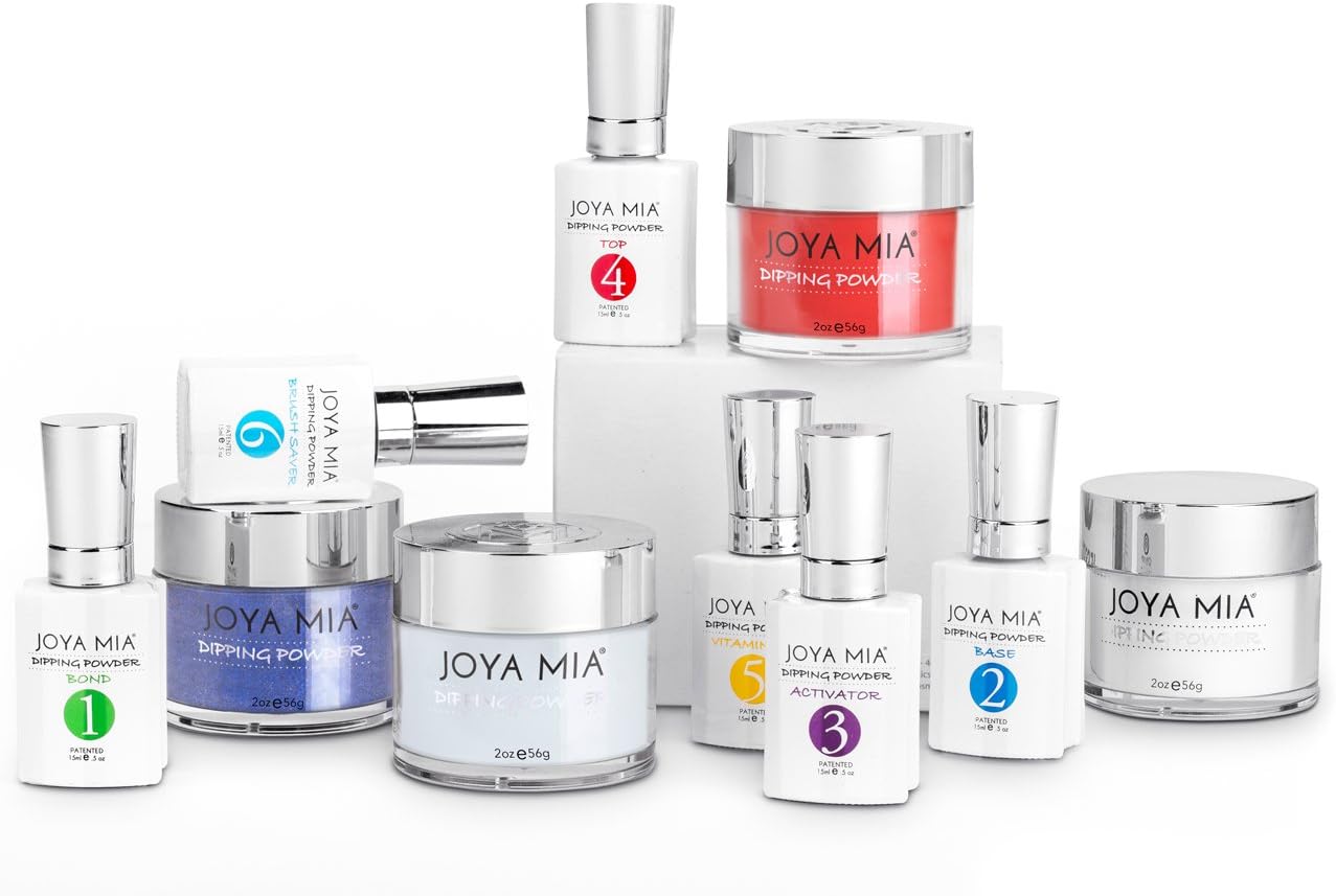 Joya Mia Dipping powder starter kit includes liquids, three powders and clear (DPSK-1)