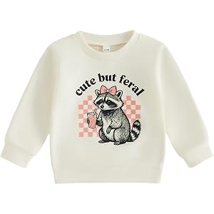 Sejardin Toddler Baby Girl Sweatshirt Fall Outfit Letter Graphic Print Tops | Baby Girl Spring Clothes Long Sleeve Crew Neck