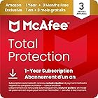 McAfee Total Protection 2026 Ready | 3 Devices | 15 Month Subscription with Auto-Renewal | Cybersecurity software includes An
