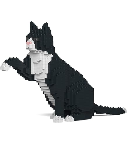 black★cat Amazon.com: JEKCA Tuxedo Cat 03S | Cat Plastic Building Blocks