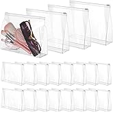 OMISTAR 100 Pcs Clear Cosmetic Bags Bulk,Transparent Zipper Toiletry Pouch Travel Makeup Bags Waterproof Mini PET Cosmetic Organizers for Toiletries for Women Men Travel Vacation