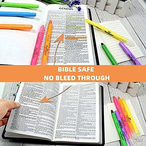 YISAN Bible Highlighters No Bleed,Gel Highlighters,Dry Highlighters,Crayon Marker Pens for Bible