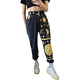 Sun and moon printed jeans Clearance
