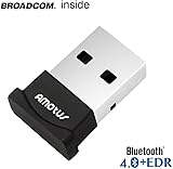 Bluetooth Adapter, Amotus USB Bluetooth Adapter 4.0 + EDR Wireless Adapter [Low Energy] Plug Play USB Dongle for PC with PC, Headphones, Laptop, Windows 10 / 8.1 / 8 / 7 / Vista, Data, Keyboard, Mouse, Printer