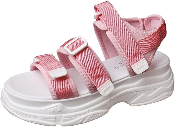 Amazon ダキシ スポーツサンダル レディース マジックテープ オープントゥ ウェッジヒール 厚底サンダル 大きいサイズ べロクロ 痛くない 歩きやすい ストラップ サンダル 疲れない 夏 可愛い アウトドア ビーチ ローヒール ビーチサンダル