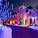 Paragala Meteor Shower Rain Lights, 30cm 8 Tubes Snow Falling Rain Drop Light Cascading Lights for Christmas Wedding Party Xmas Tree Indoor Outdoor Patio Decoration (UL Listed Plug)
