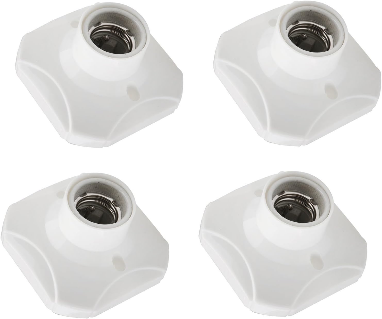 QWORK® 4 Pezzi Portalampada E27, Porta Lampada E27 Con