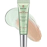 CC Red Correct Cream SPF25, Centella Asiatica Green Color‑Correcting Primer | For redness, blemishes and acne marks, sensitive skin, lightweight, hydrating, daily makeup base, evens tone, natural