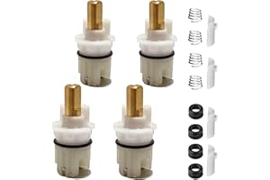 OWNLIFEYF RP25513 Faucet Stem Assembly Replacement kit for Delta Two Handle Faucet Repair Kit with RP24096 cartridge, RP4993 Seat and Spring, RP24097 Turn Stop 1/4, Pack of 4