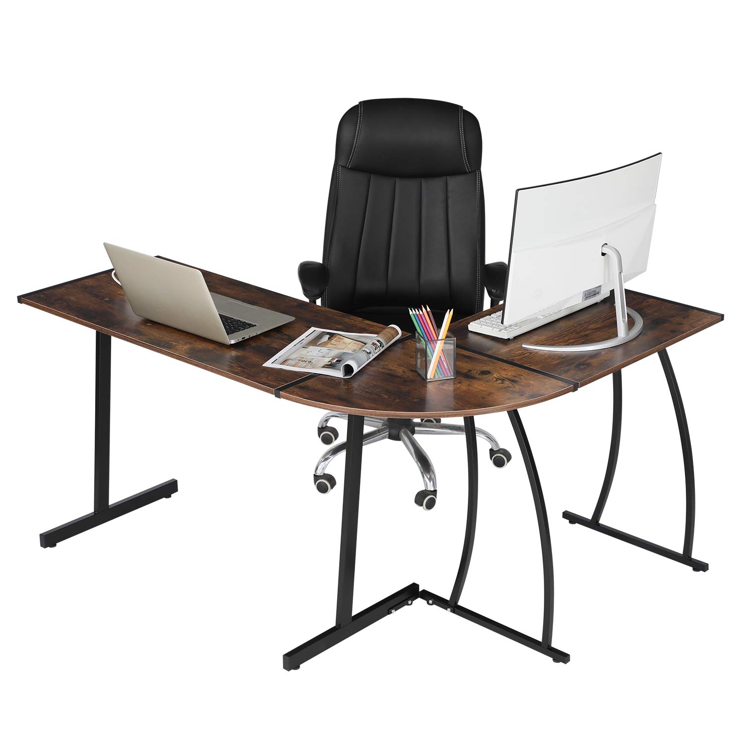 Buy Computer Desk Office Desk LShaped Wood Corner Desk Computer