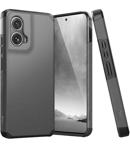 Funda Con Protector De Pantalla Para Motorola Edge 2024 - Cristal Templado, Soporte Integrado, Color Negro