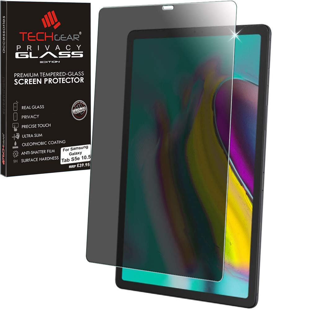 TECHGEAR Anti Spy Screen Protector Compatible for Samsung Galaxy Tab S5e 10.5" (SM-T720 / SM-T725 Series) - PRIVACY GLASS Edition Genuine Tempered Glass Screen Protector Guard Cover