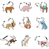 ZDYWY Animal Cookie Cutters 9 Piece Set – Tiger Elephant Camel Lion Fox Koala Kangaroo Giraffe Polar Bear - a