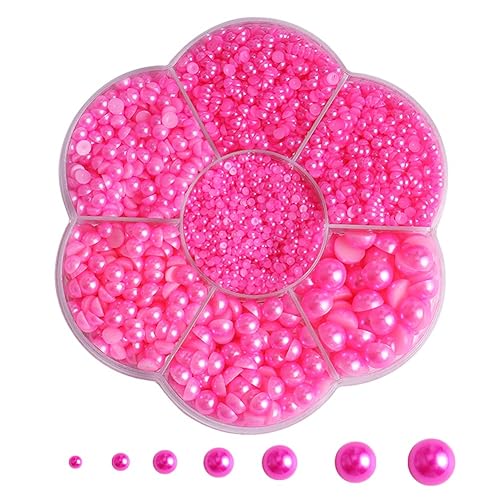 5800Pcs Half Pearls for Crafts, Flatback Pearls for Artwork Making