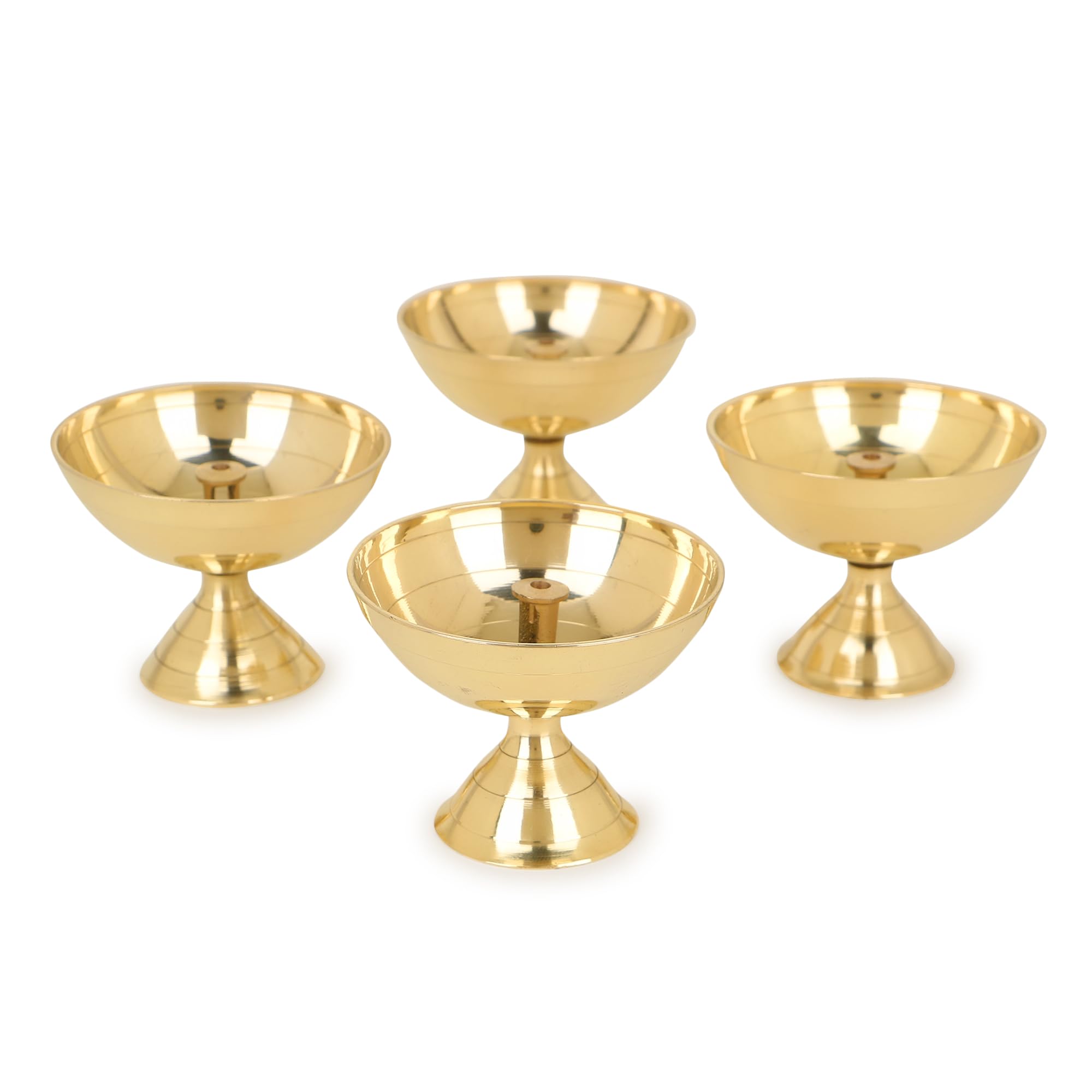 Zap Impex Traditional Indian Brass Oil Lamp - Akhand Deep Diya Handmade (4)