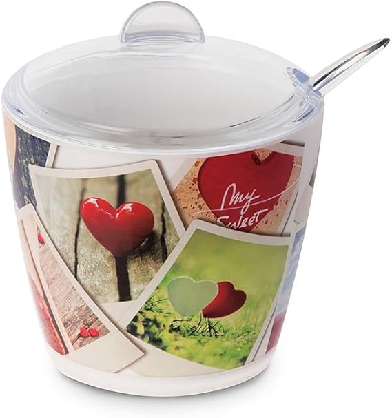 Fmprofessional Zuccheriera da cucina, dispenser per zucchero da 280 ml