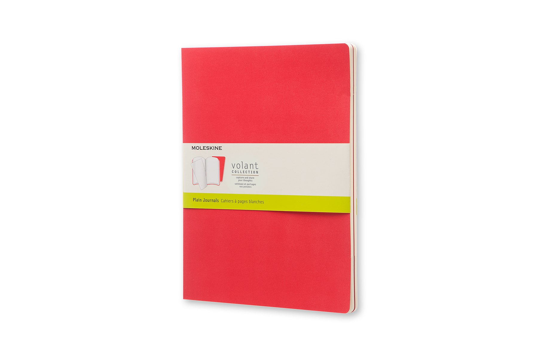 Moleskine Extra Large Volant Geranium Red/Scarlet Red Plain Journal