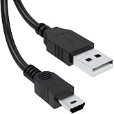 Saipomor Replacement Charger Mini USB Power Cord Charging Cable Compatible with Nintendo Wii U Pro Controller (6ft)