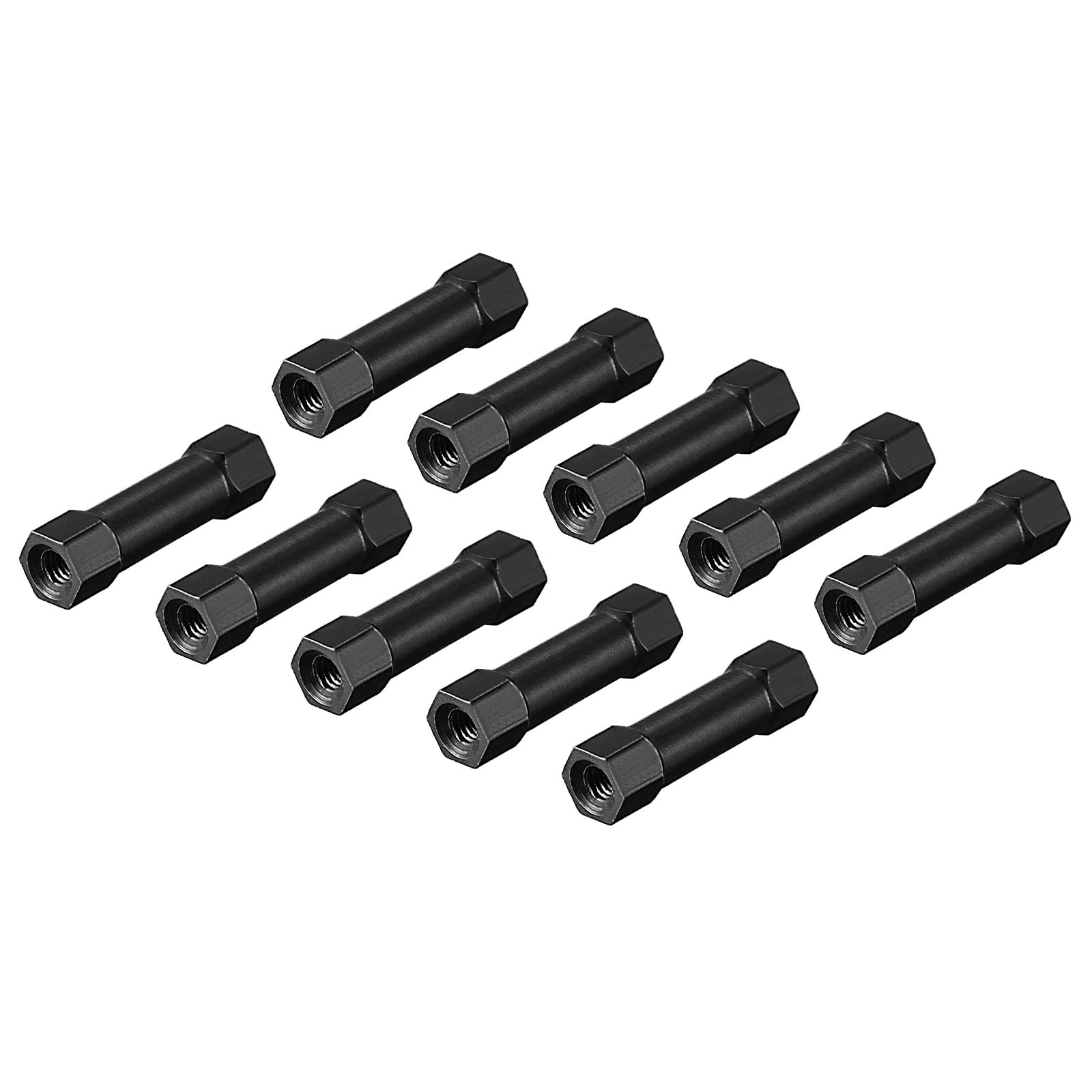 DMiotech 10 Pack M3x20mm Hex Standoff Hexagon Studs Aluminum Alloy for FPV/RC/PCB, Black
