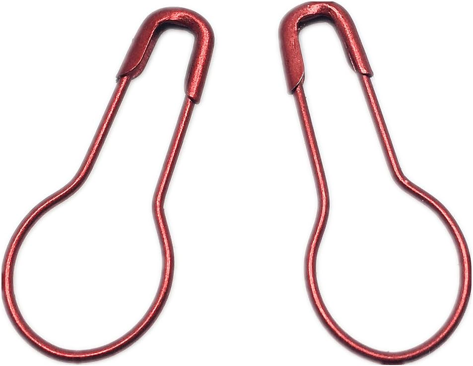 500pcs 0.8" Metal Gourd Pin/Bulb Pin/Safety Pins/Clothing Tag Pins Bulb Pin/Calabash Pin Bead Needle Pins DIY Home Accessories (red)