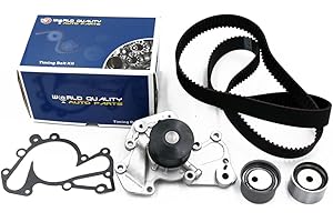 WQ W&Q AUTO PARTS Timing Belt Water Pump Kit Fits 01-06 For Kia Optima SPORTAGE For HYUNDAI SONATA SANTA FE TIBURON TUCSON 2.5L 2.7L DOHC G6BV G6BA