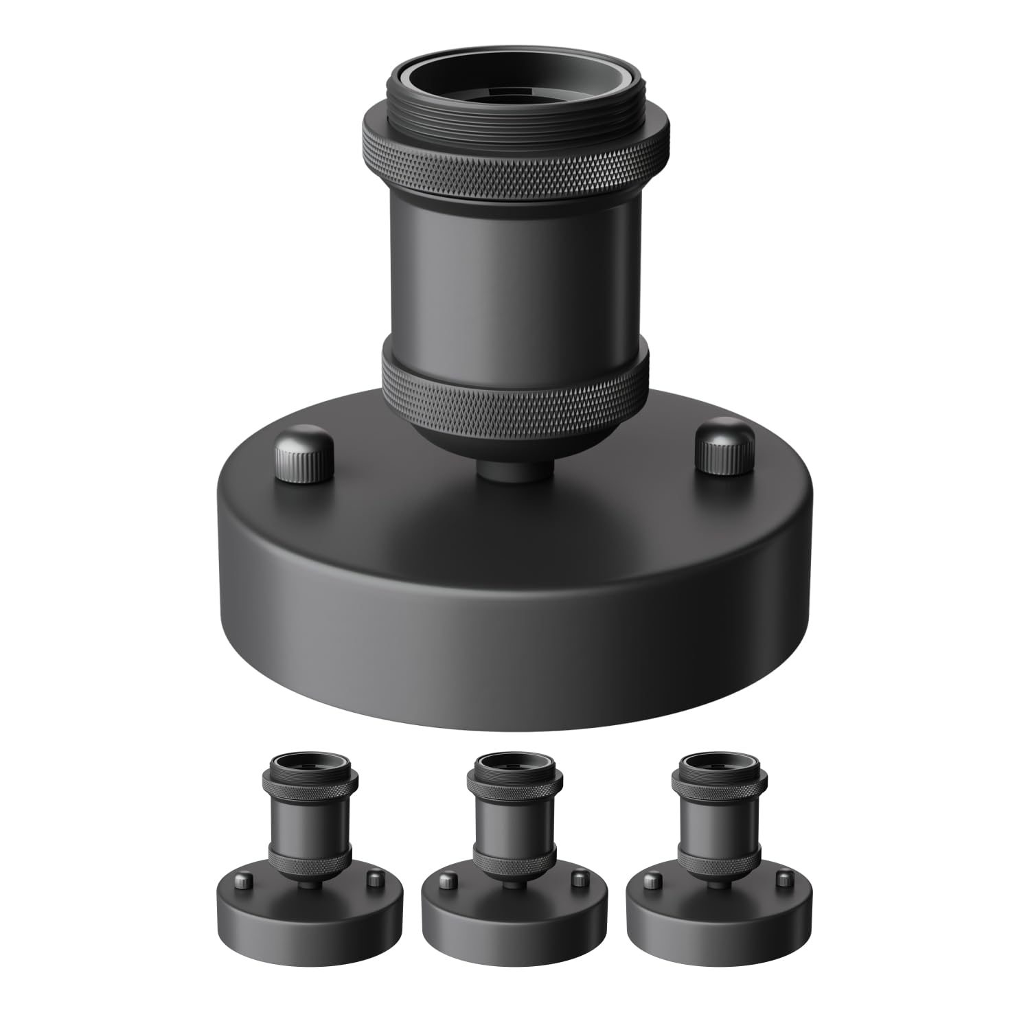 ledscom.de 4 Pieces Ceiling Light/lamp Holder RETRA, Black matt, 1x E27 max. 60W