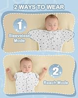 MOXTOYU Baby Swaddle Blanket 100% Cotton 0.5 Tog 66x30 White view 5