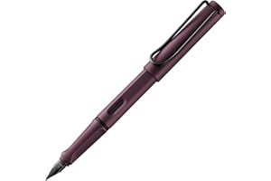 LAMY safari scarlet - Fountain Pen with ergonomic grip & polished steel nib in size M - ideal for any Writing & Calligraphy - including LAMY T 10 blue cartridge - Right-Handed