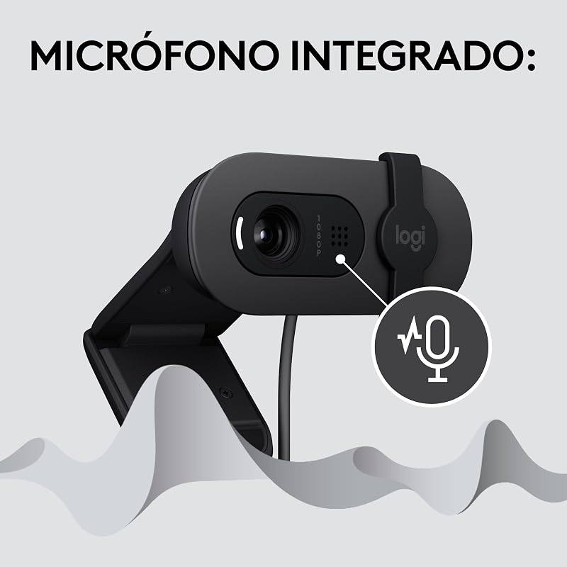 Brio 100, cámara Web Full HD para reuniones y Streaming - Grafito