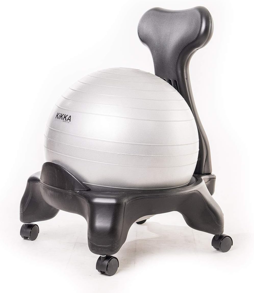 Kikka Active Chair grey - ergonomic chair with exercise ball