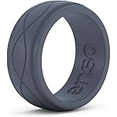 Enso Rings Men’s Infinity Silicone Ring – Hypoallergenic Wedding Band for Men – Comfortable Band for Active Lifestyle – 9mm Wide, 2.25mm Thick