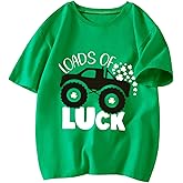 Toddler St Patricks Day Shirt Boys Girls Green Lucky Shamrock Clover Tees Kids Short Sleeve Saint Patrick's Tops 2-7 Years