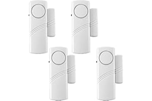 PCTC 4 Pack Home Security Door & Window Alarms for Kids Safety - DIY Protection Burglar Bell Alarm for Home & Office