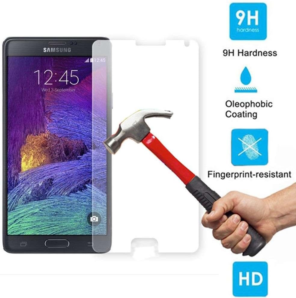 New 100% GENUINE TEMPERED GLASS PREMIUM FRONT SCREEN PROTECTOR for GALAXY NOTE 4