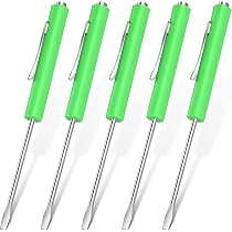thumbnail image 2 of 2-Pack Mini Flat Screwdrivers With Magnetic Tips & Pocket Clip – For Techs, Repairs 2 of 12