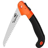 Folding Hand Saw, Pruning Saw for Trimming Gardening Camping Hiking Orange | Held Design Portable Survival Foldable Jab Saw with Rugged Blade(7") Ergonomic Non-Slip Handle Security Lock