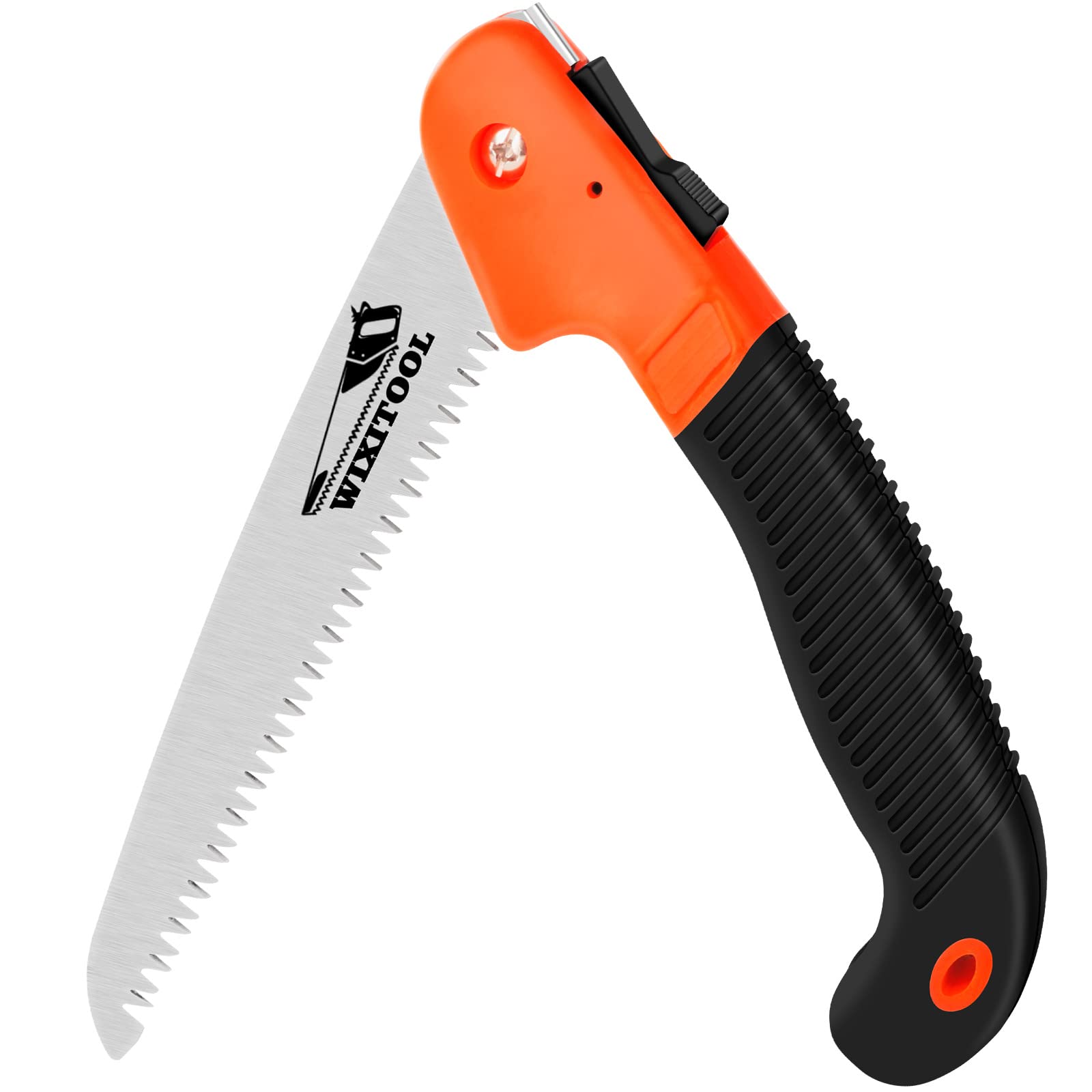 Folding Hand Saw, Pruning Saws for Trimming Gardening Camping Hiking PVC Bone Cutting Wood, Held Design Portable Survival Foldable Jab Saw with Rugged Blade(7") Ergonomic Non-Slip Handle Security Lock