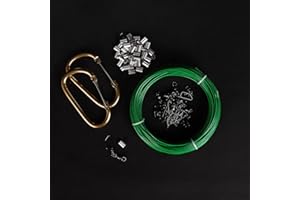 Lifetime Decoys Texas Rig Decoy Anchor DIY Kit – 125ft PVC-Coated Steel Cable with Swivel Clips, Crimps & Carabiners – Makes 2 Dozen Tangle-Free Duck Decoy Rigs