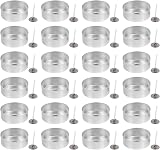 WINOMO Aluminium Tea Light Case 100 Sets DIY Wax Candle Molds view 1