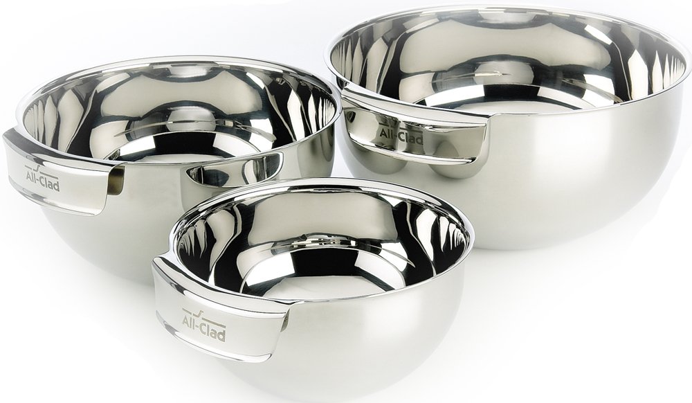 AllClad MBSET Stainless Steel Dishwasher Safe Mixing Bowls Set Kitchen