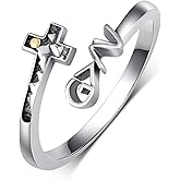 Fuguangju God is Greater than the Highs and Lows Ring for Women Men 925 Sterling Silver Mountain Ring Faith Rings Storyteller Jewelry