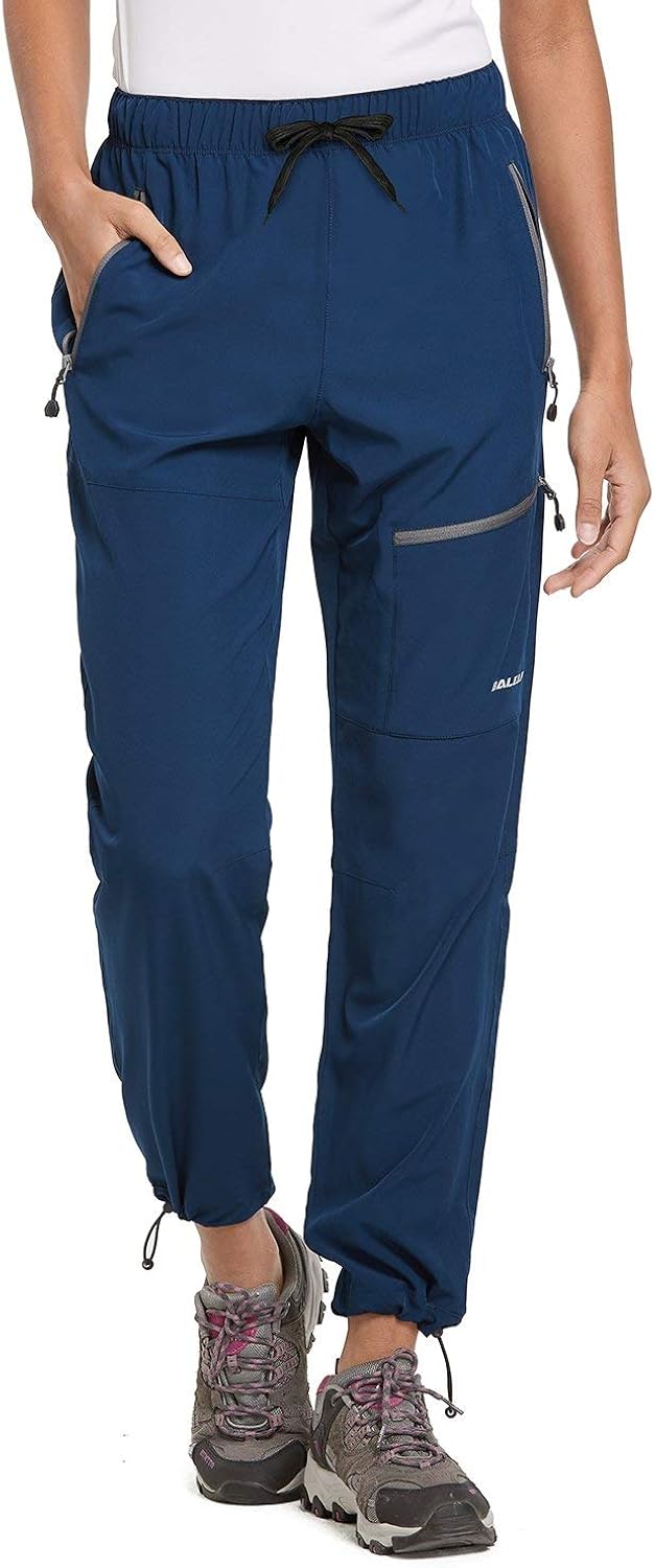 BALEAF Women's Hiking Cargo Pants Outdoor Lightweight Capris Water Resistant UPF 50 Zipper Pockets : Clothing