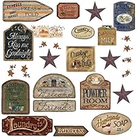 Lunarland COUNTRY SIGNS 26 BiG Wall Stickers Room Decor Western Decals Stars Rustic Farm