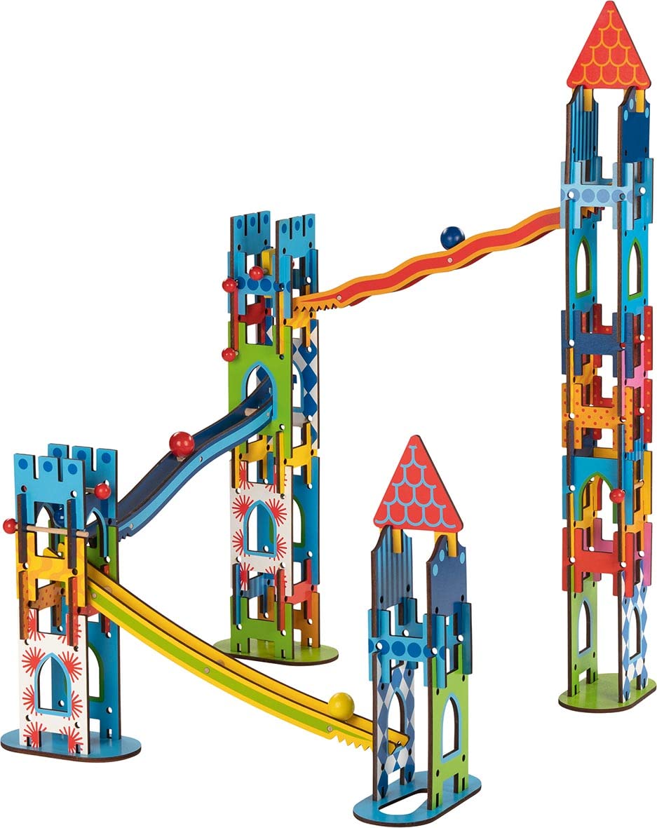 Goki - Ball Track - Medieval Castle Marbles, Colour (Multicolor) (53896)