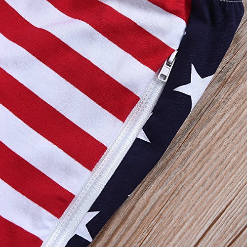 image for EGELEXY Summer Baby Boys American Vest T-Shirt Tops American Flag Pant