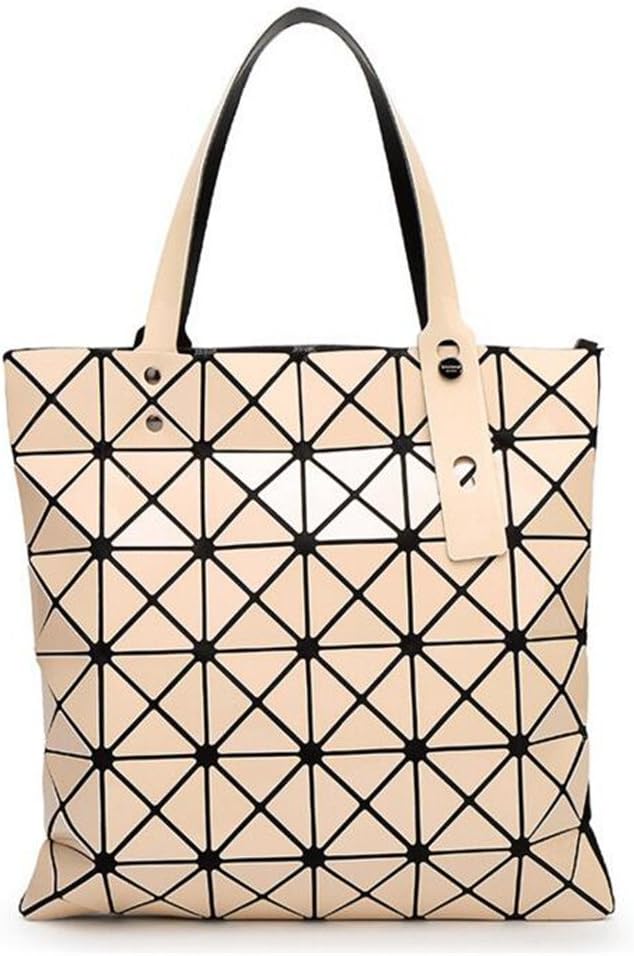 Women Diamond Lattice Tote 6*6 Geometry Crossbody Bag Fold Handbags